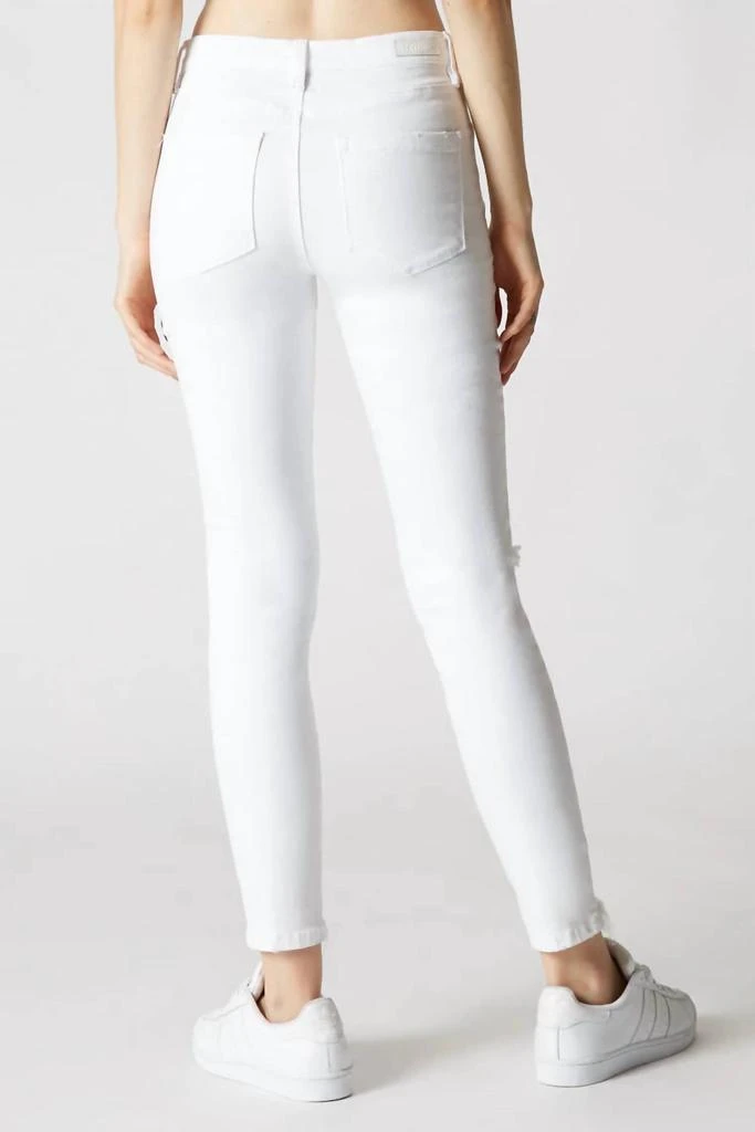 Blank NYC Skinny Ripped Knee Jean In White 2