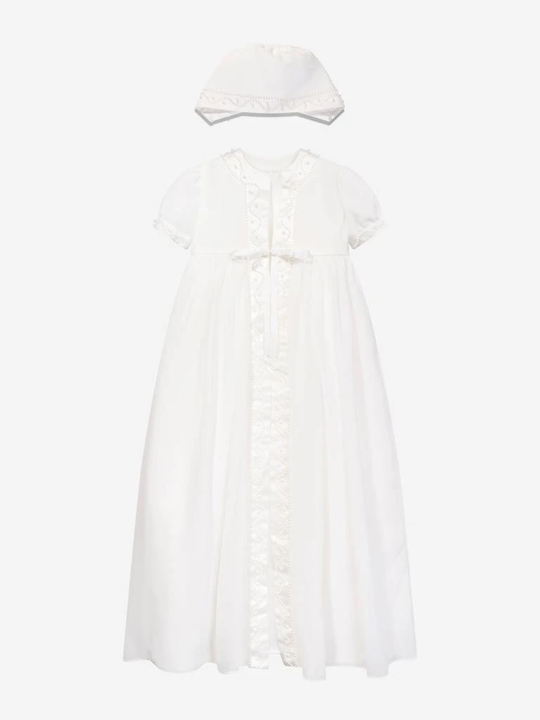 Sarah Louise Sarah Louise Baby Girls Christening Robe Coat And Bonnet in Ivory 1