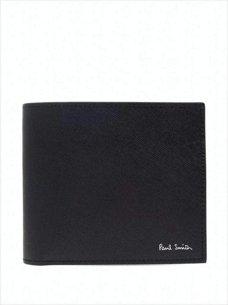 Paul Smith Textured Leather Bifold Wallet with Embossed Signature