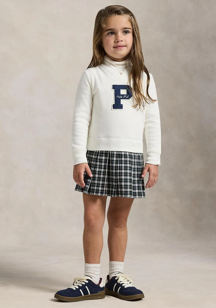 Ralph Lauren Girls 2-6x Letterman Fleece Sweatshirt Dress