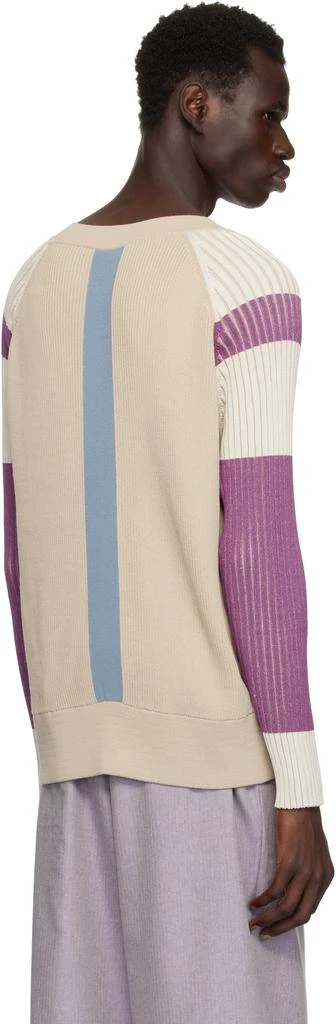 Kiko Kostadinov Beige & Purple Inex Cardigan 3