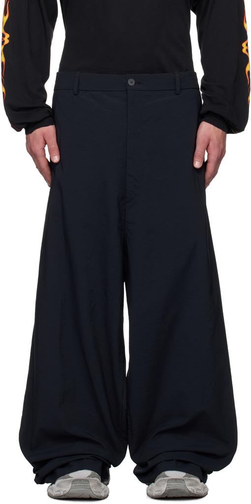 パンツ aboPet-tree-kor resonance pleats pant pet-tree-kor Navy Resonance Pleat Trousers - Pants - Compare