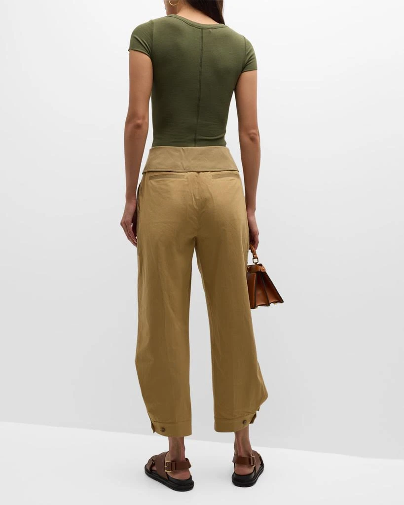 FRAME Ribbed Scoop-Neck Baby Tee 5
