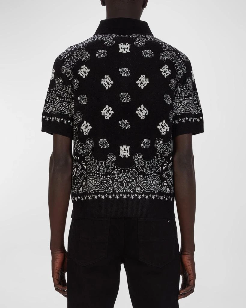 AMIRI Men's Bandana Knit Polo Shirt 4