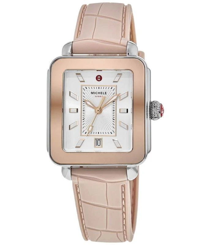 Michele Michele Deco Sport White Dial Silicone Strap Women's Watch MWW06K000015 1
