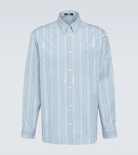 Versace Striped cotton poplin shirt 1