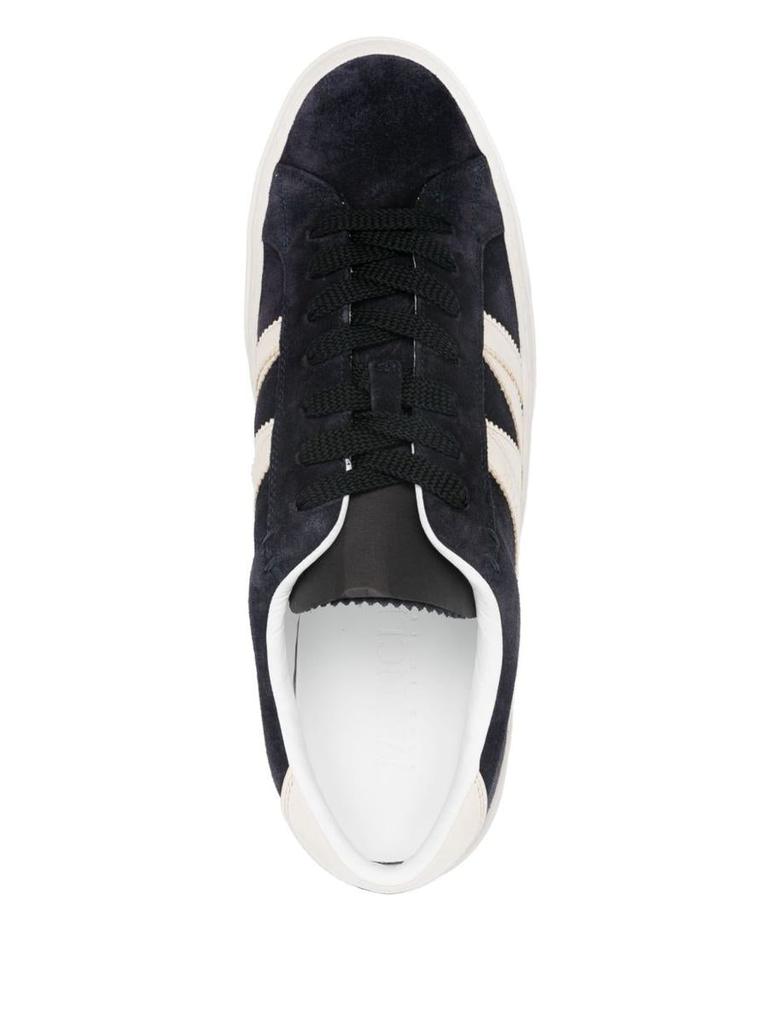 Moncler Moncler Blue Suede Monaco2 Sneakers