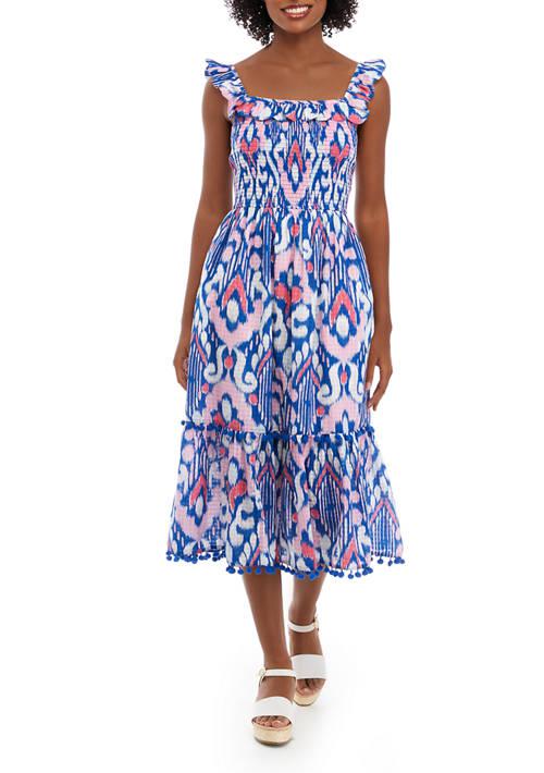 Crown & Ivy™ Ivy Womens Sleeveless Square Neck Printed Dress