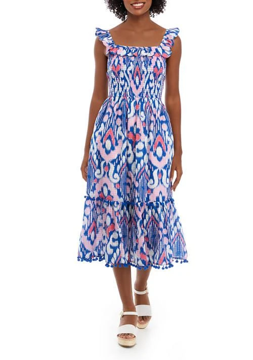 Crown & Ivy™ Ivy Womens Sleeveless Square Neck Printed Dress 1