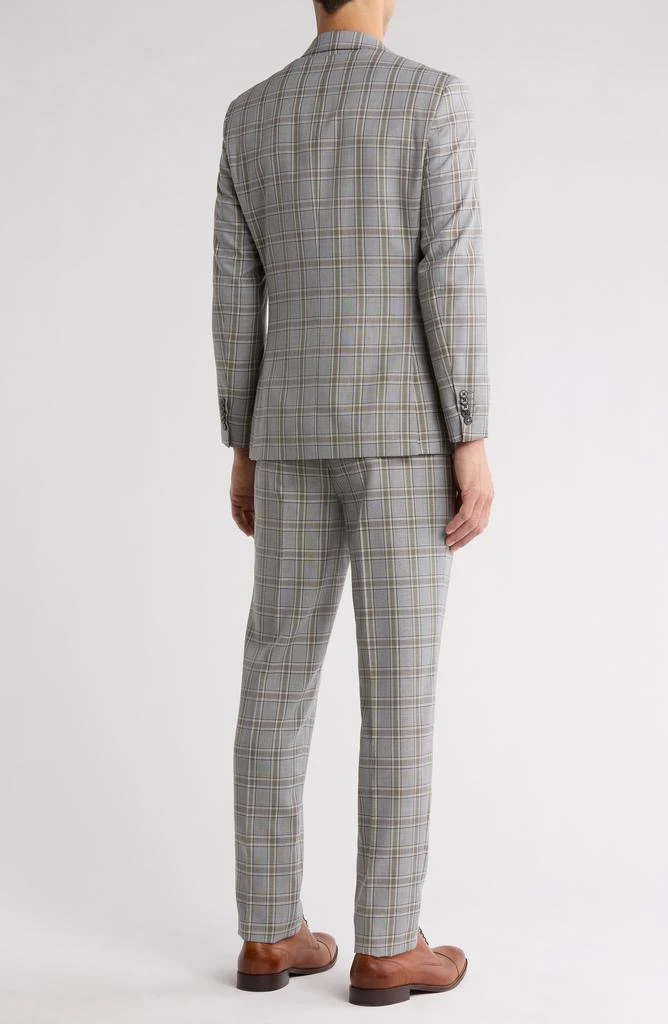 English Laundry Plaid Khaki Stretch Mélange Suit 2