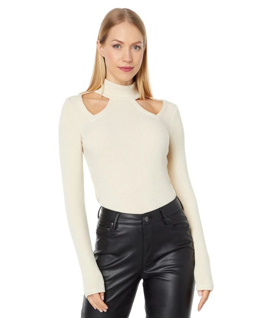 Monrow Rib Cutout Turtleneck 1