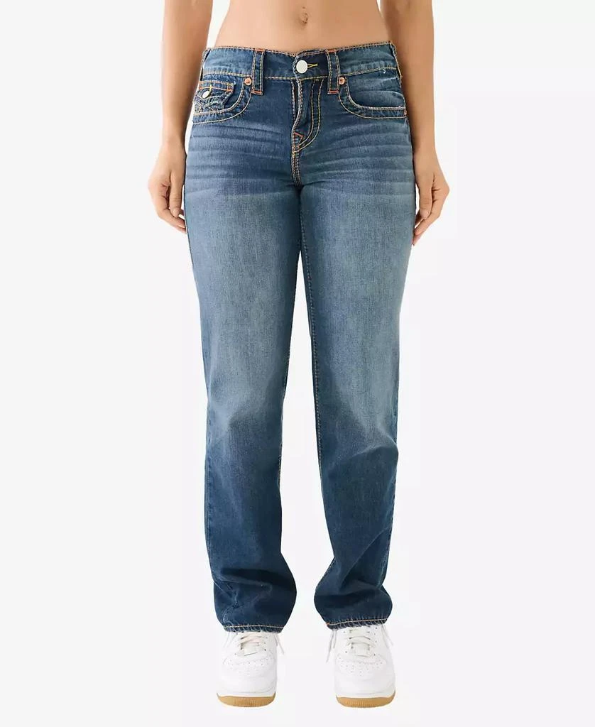 True Religion Women's Ricki Flap Big T Relaxed Straight Jean 1