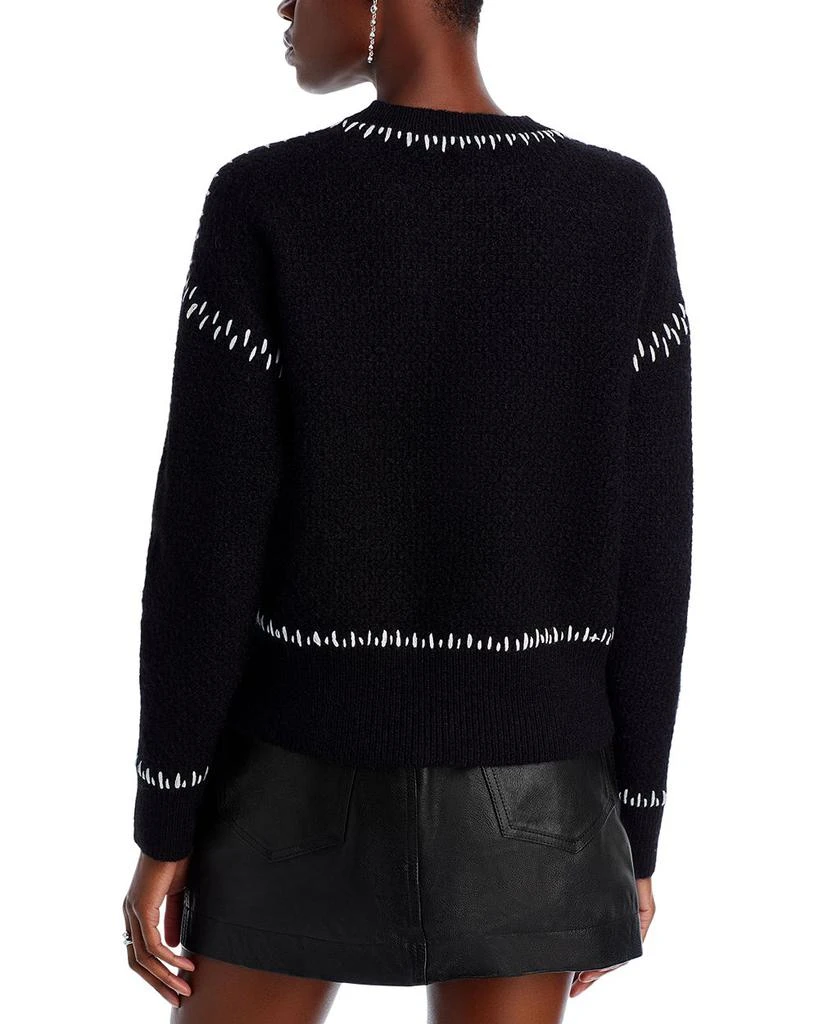 AQUA Contrast Stitch Sweater - Exclusive 3
