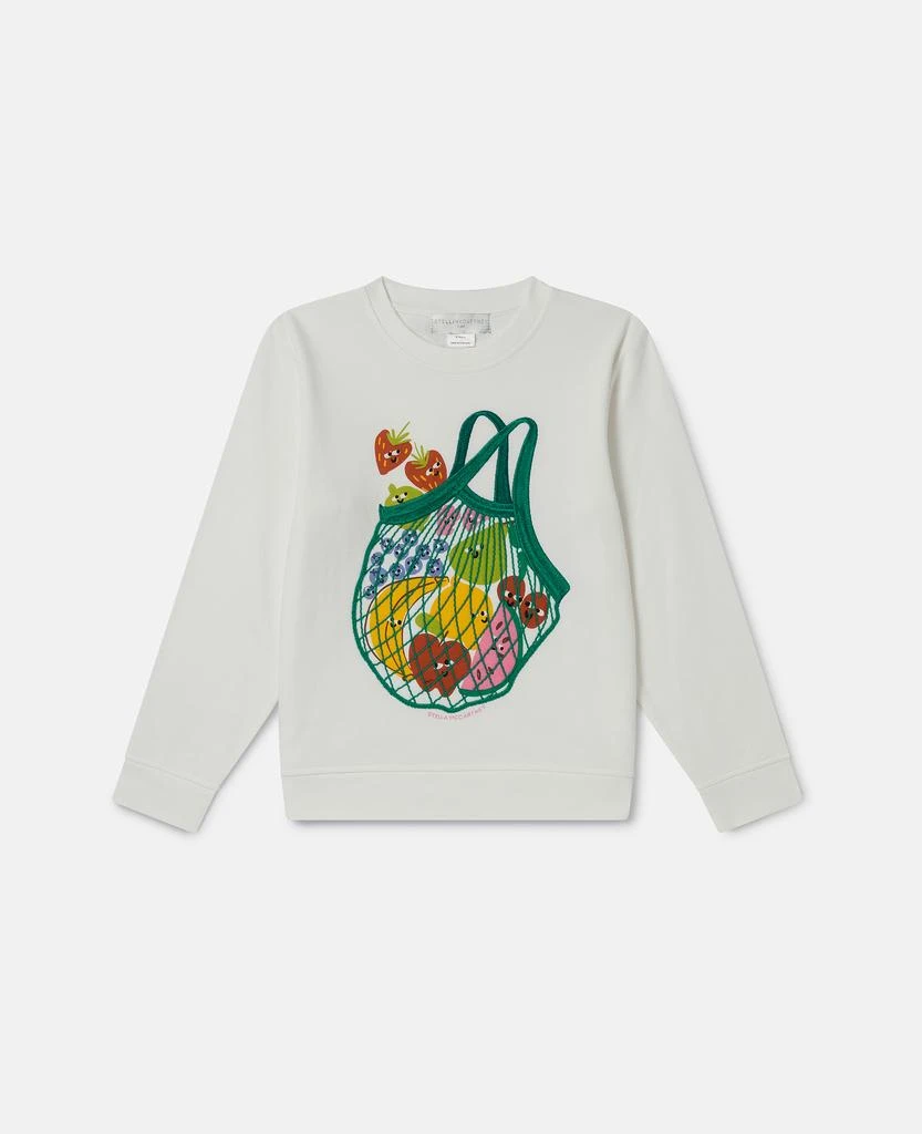 Stella McCartney Stella McCartney - Fruit Net Graphic Sweatshirt, Cream, Size: 2 1