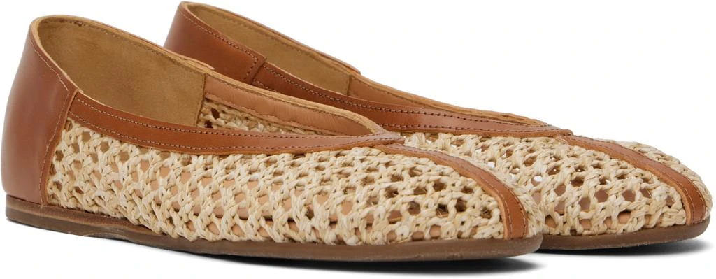 ANCIENT GREEK SANDALS Beige & Tan Aeropi Ballerina Flats 4