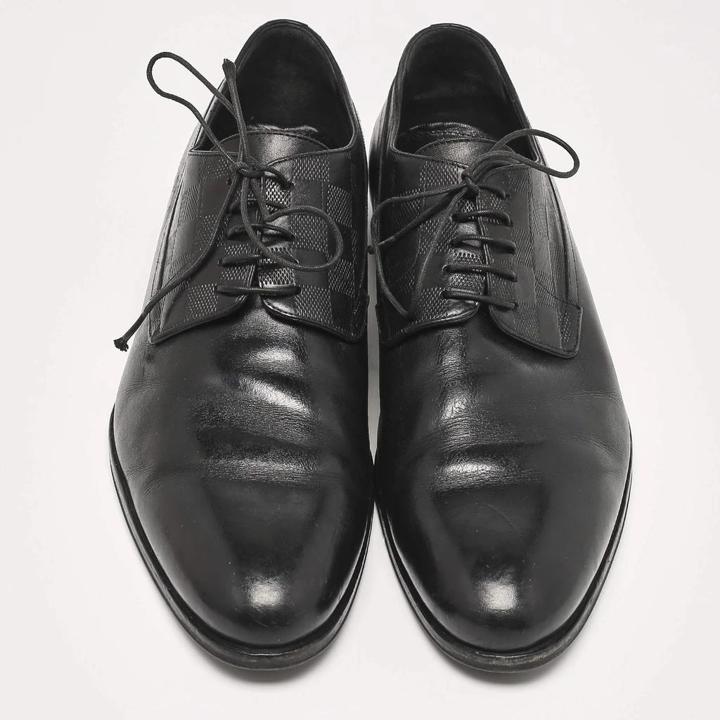 Louis Vuitton Louis Vuitton Black Damier Embossed Leather Lace Up Oxfords Size 43 3
