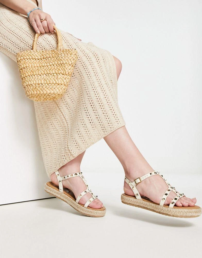 Steve Madden Steve Madden Libera studded sandals in bone 3