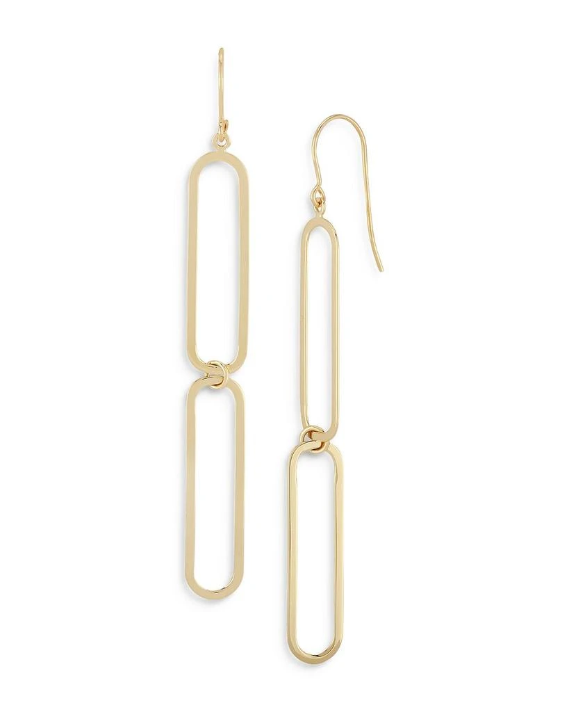 Bloomingdale's Paper Clip Drop Earrings in 14K Yellow Gold 1