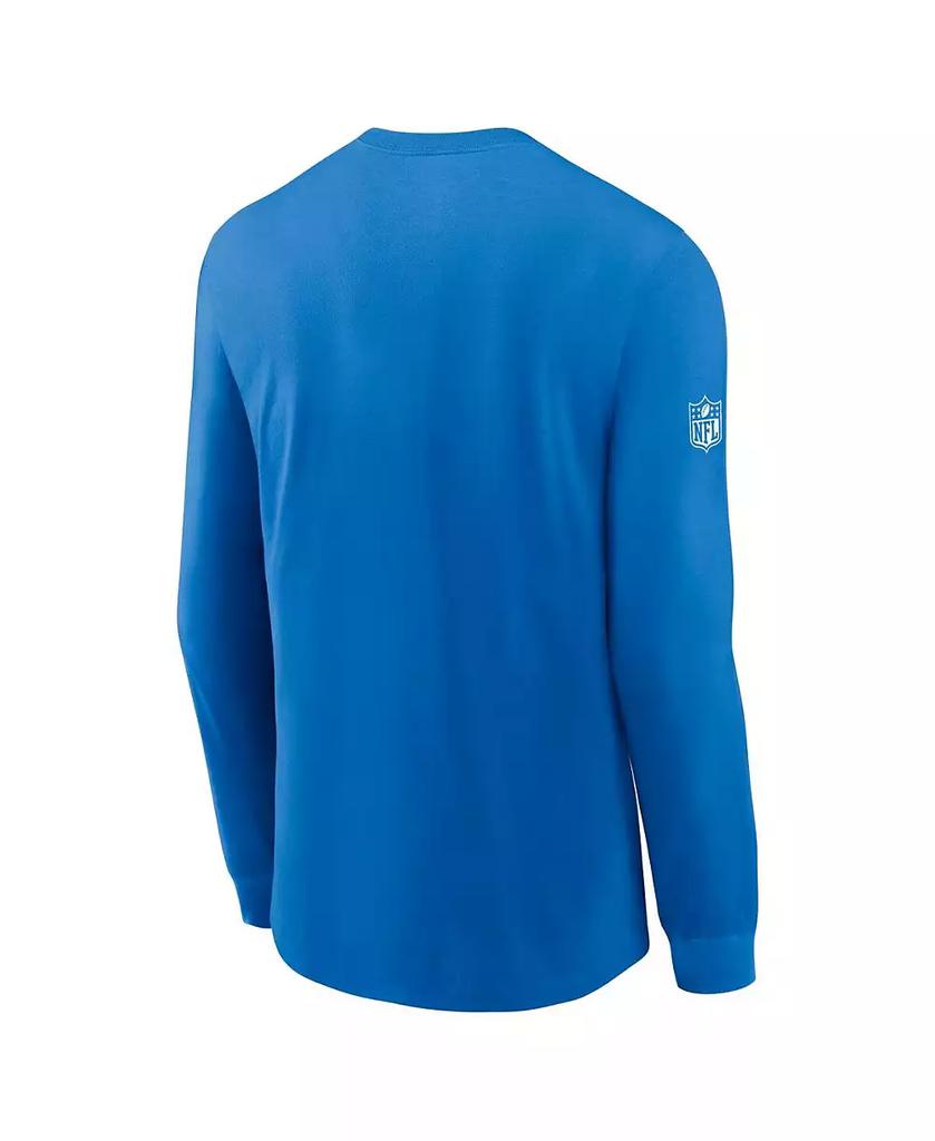 NIKE Men's Blue Detroit Lions Sideline Performance Long Sleeve T-Shirt