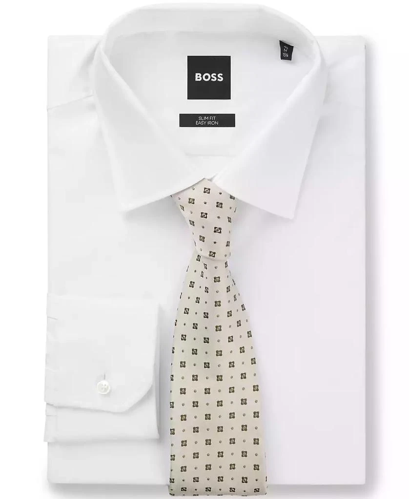 Hugo Boss Men's Jacquard Pattern Formal Silk Tie 1