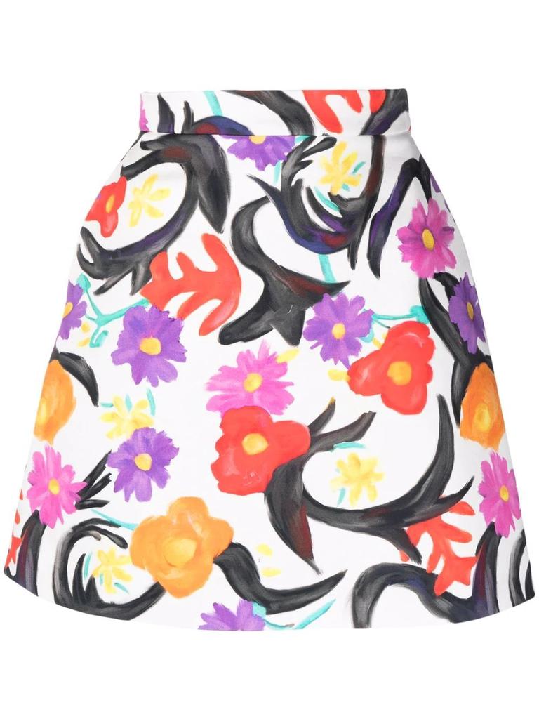 STELLA JEAN floral-print mini skirt - women