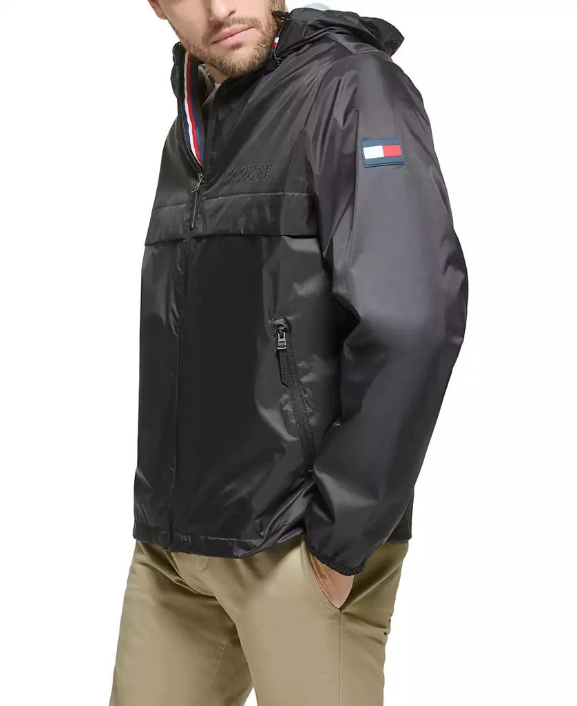 Tommy Hilfiger Men's Stretch Hooded Zip-Front Rain Jacket 3