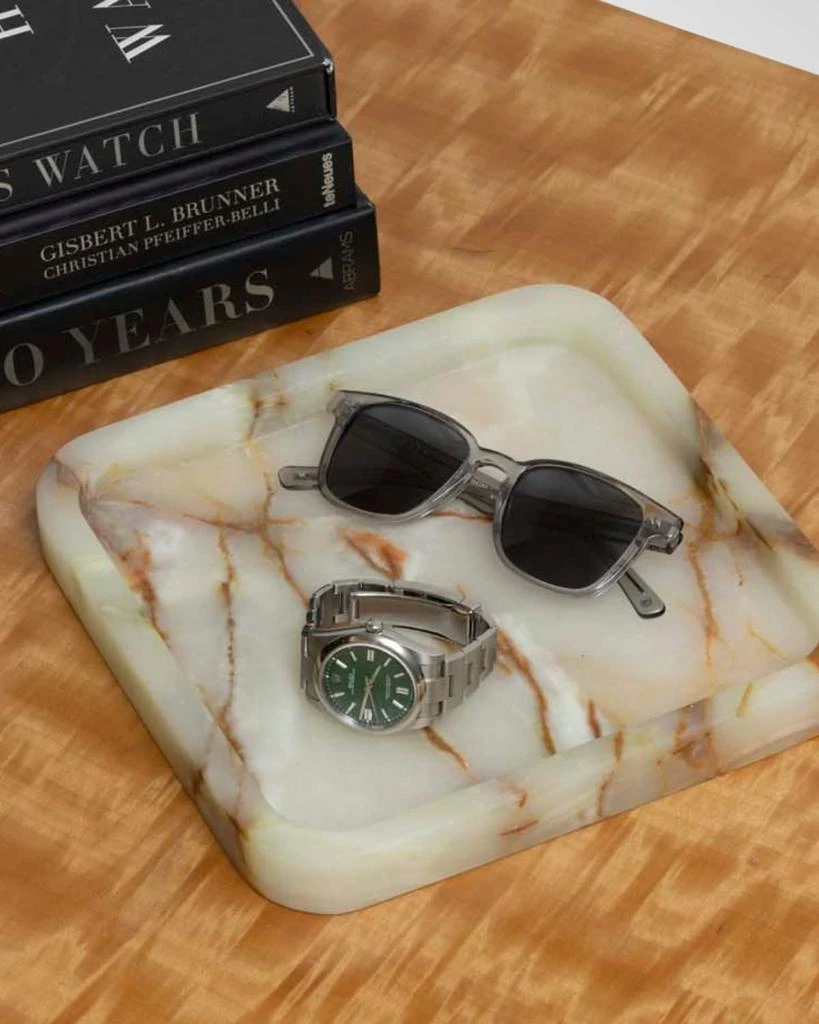 Bey-Berk Robbie Green Onyx Marble Catchall Tray 3