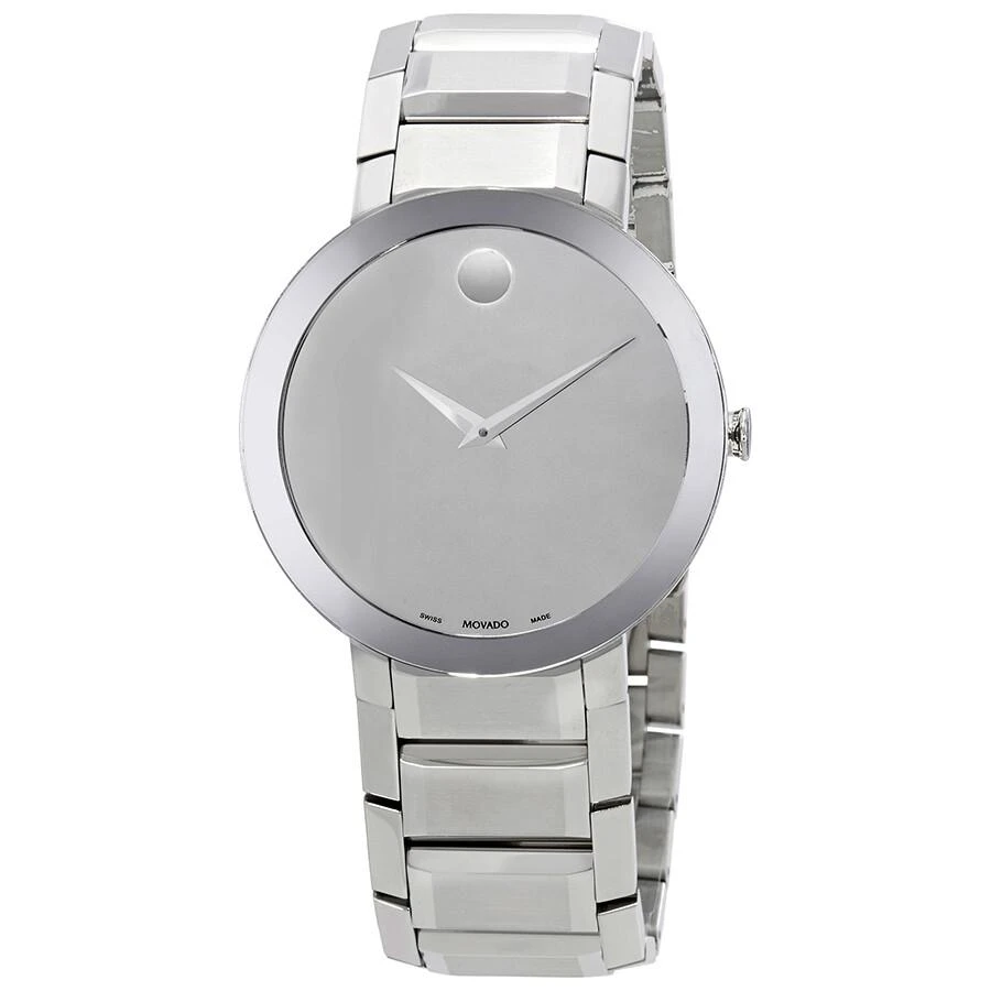Movado Sapphire Silver Mirror Dial Men
s Watch 0607178