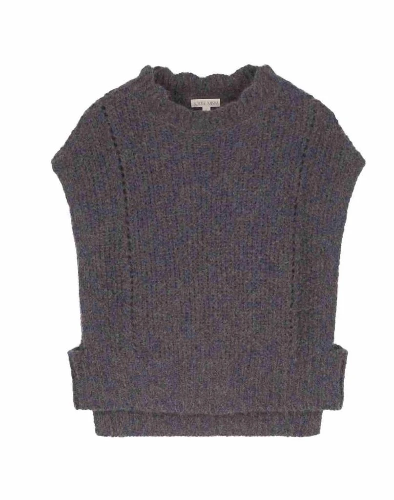 Louise Misha Louise Misha - Sleeveless Knit Sigou Sweater Poncho 2