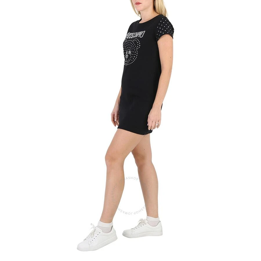Moschino Black Stretch-Cotton Teddy Crystal T-Shirt Dress 3