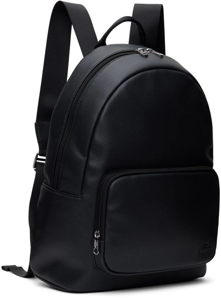 Lacoste Black Faux-Leather Backpack 2