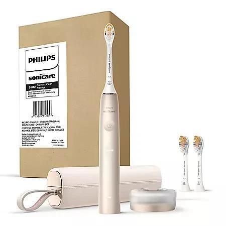 Philips Sonicare Philips Sonicare Prestige 9900 Power Toothbrush, Champagne, with Replacement Brush Heads 1