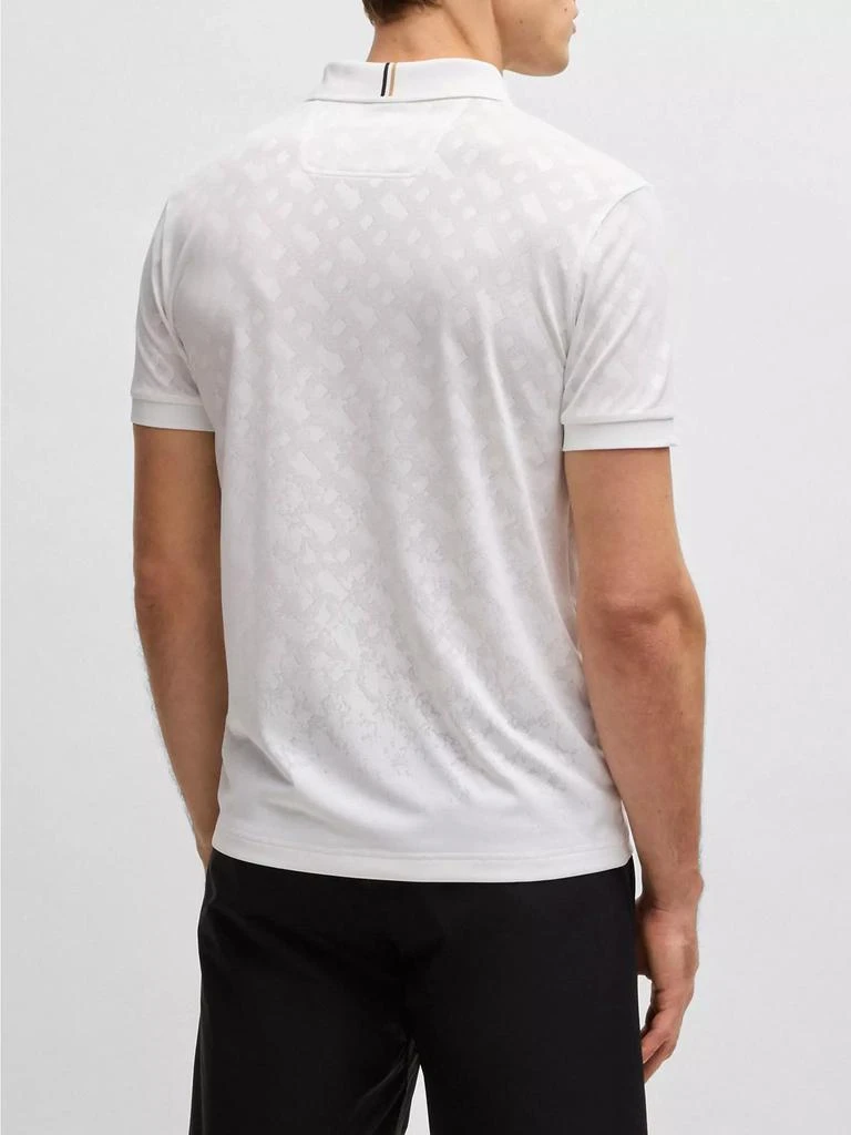 Hugo Boss Active Quick-Dry Polo Shirt with Gradient Monogram Jacquard 4