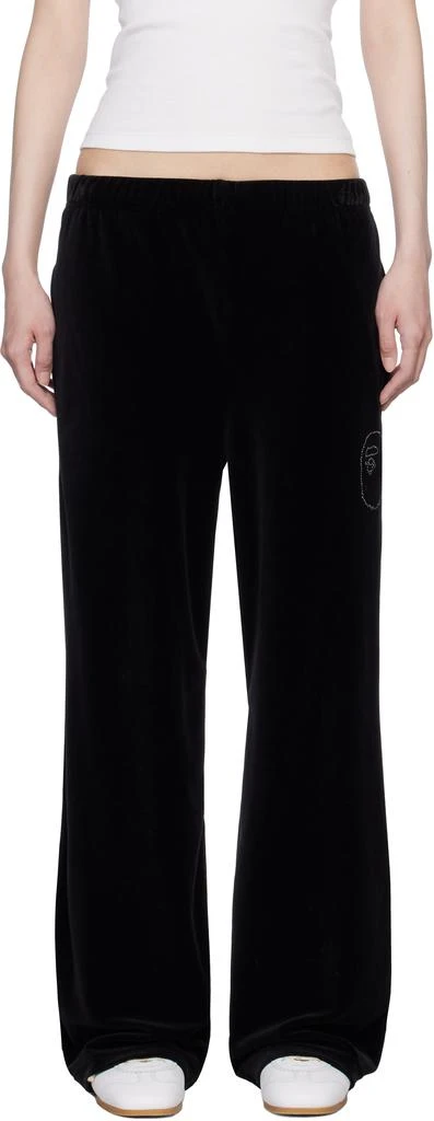 Bape Black Crystal Stone Ape Head Lounge Pants 1