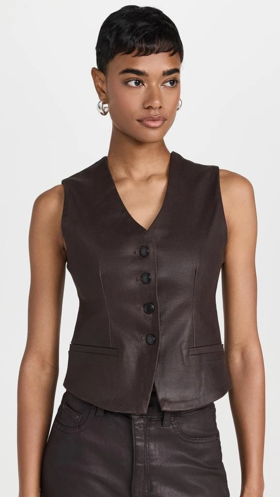 DL1961 Tailored Coated Denim Vest 6