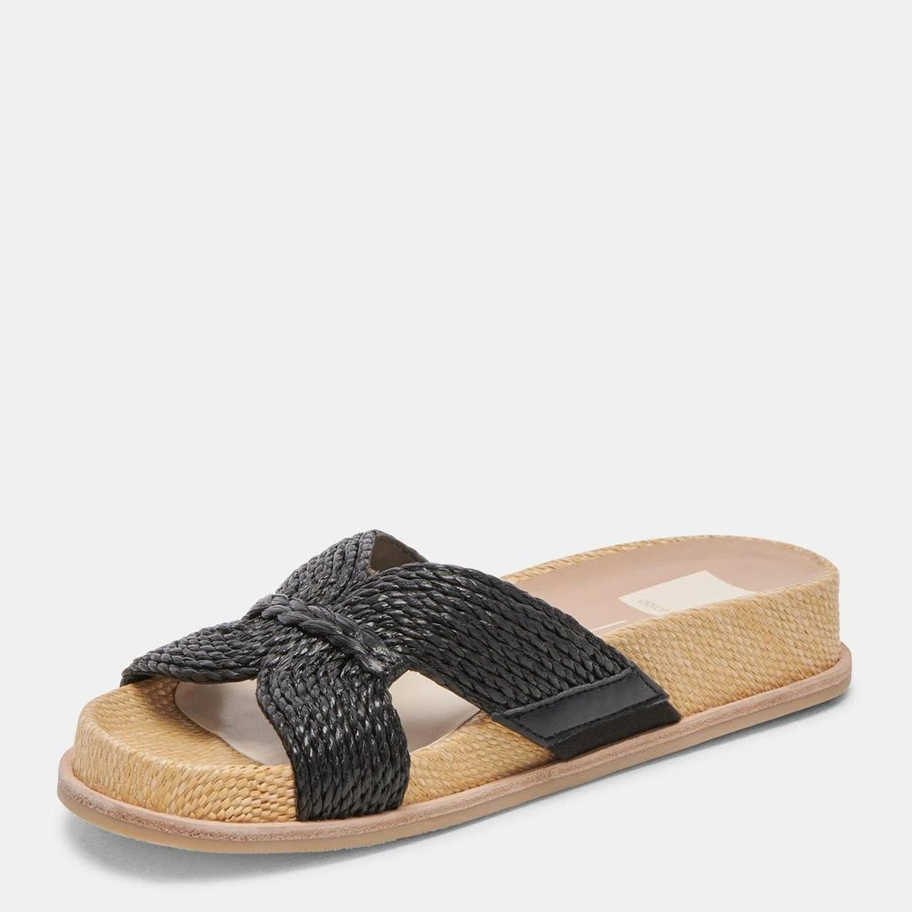 Dolce Vita Selda Sandals Onyx Raffia 4