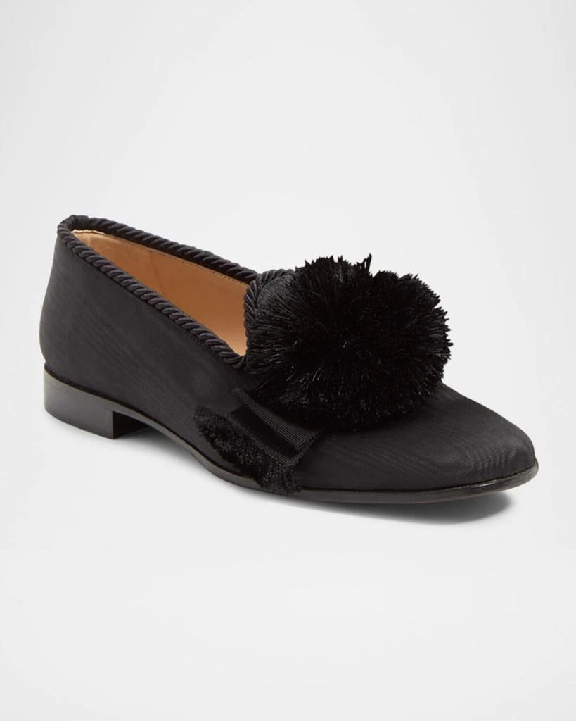 Valentino Mens Bowow Grosgrain and Pompom Loafers 4