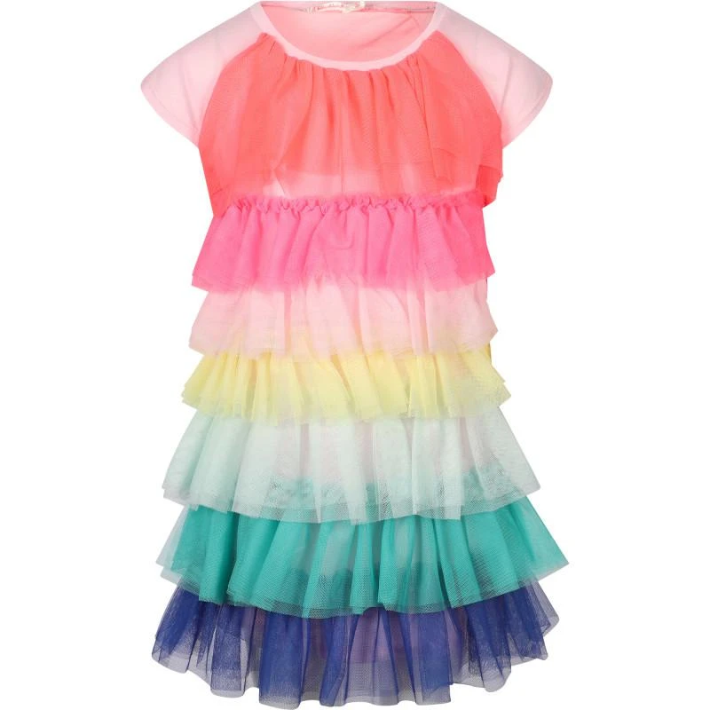 Billieblush Tiered design colorful tulle layers dress 1