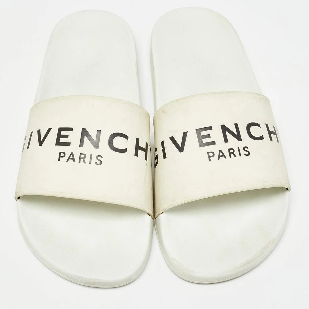 Givenchy Givenchy White Rubber Logo Flat Slides Size 43 3