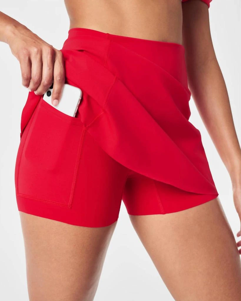 SPANX Get Moving Core Luxe Skort In Red 4