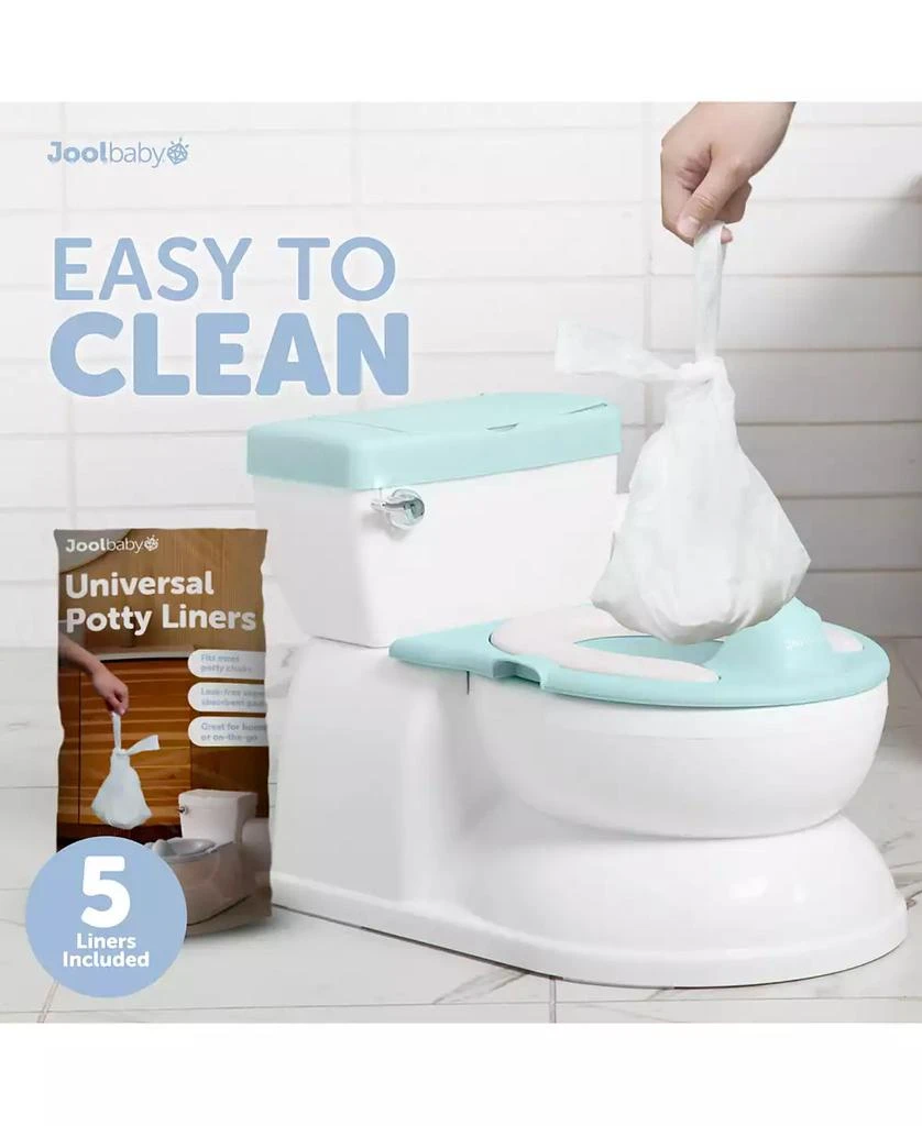 Jool Baby Real Feel 2-in-1 Potty with Wipes Storage, Flushing Sounds
Disposable Liners - Realistic Toilet - Easy to Clean
Assemble - (Aqua) 4