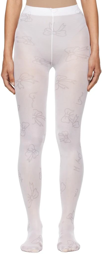 Ashley Williams White Bow Tights 1