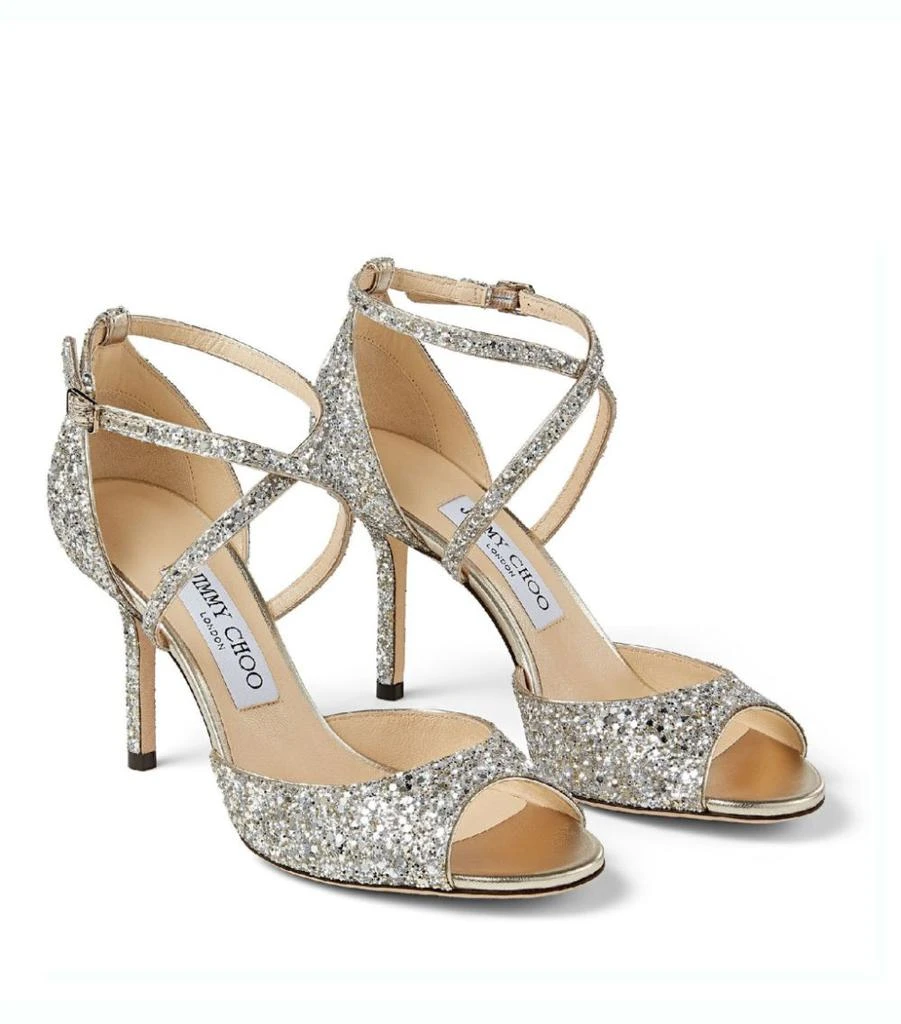 Jimmy Choo Emsy 85 Glitter Sandals 3