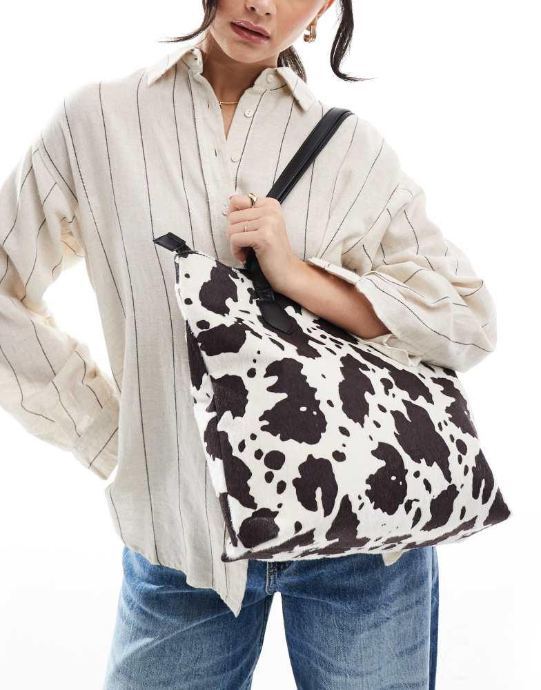 Glamorous Glamorous cow print tote bag