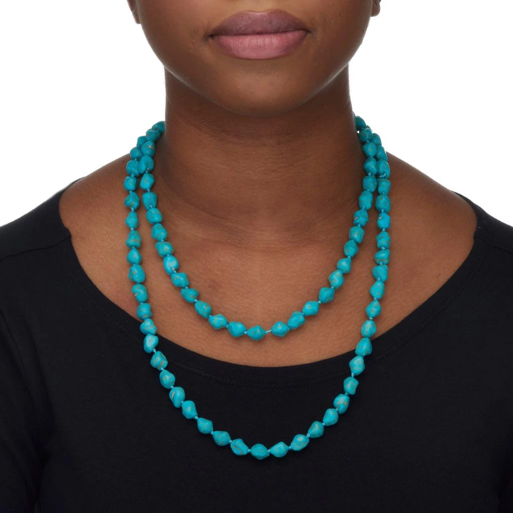 Palm Beach Jewelry Genuine Turquoise Endless Necklace, 48 inches 3