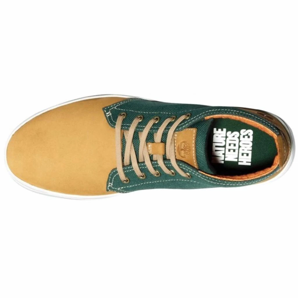 Timberland Men's Davis Square Chukka Shoes In Wheat Nubuck/green 3