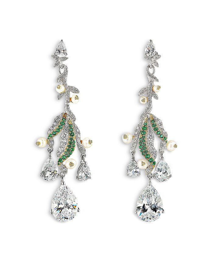 Anabela Chan Anabea Chain 18K Yellow Gold & Rhodium Vermeil English Garden Lab Created Emerald & Simulated Diamond Lily of the Valley Drop Earrings