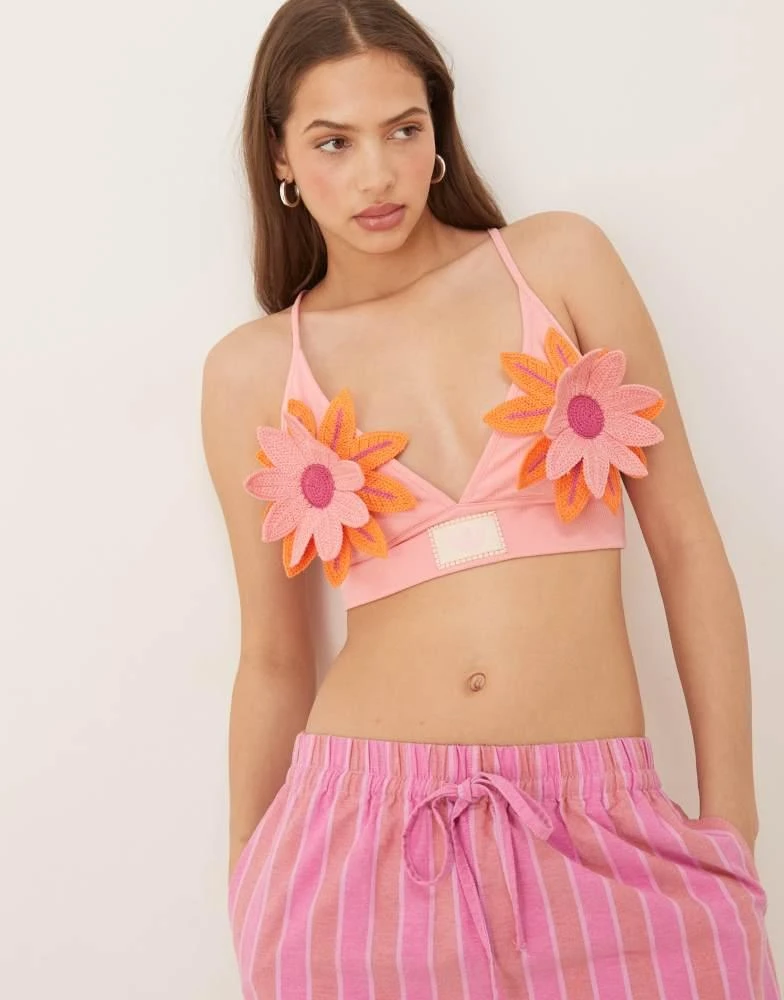 Adidas adidas Originals crochet flower bralet 1