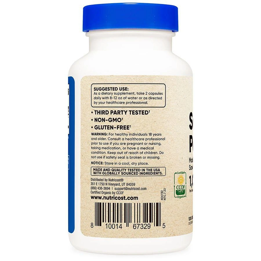 Nutricost Organic Saw Palmetto (MWO) 500 mg Capsules 2