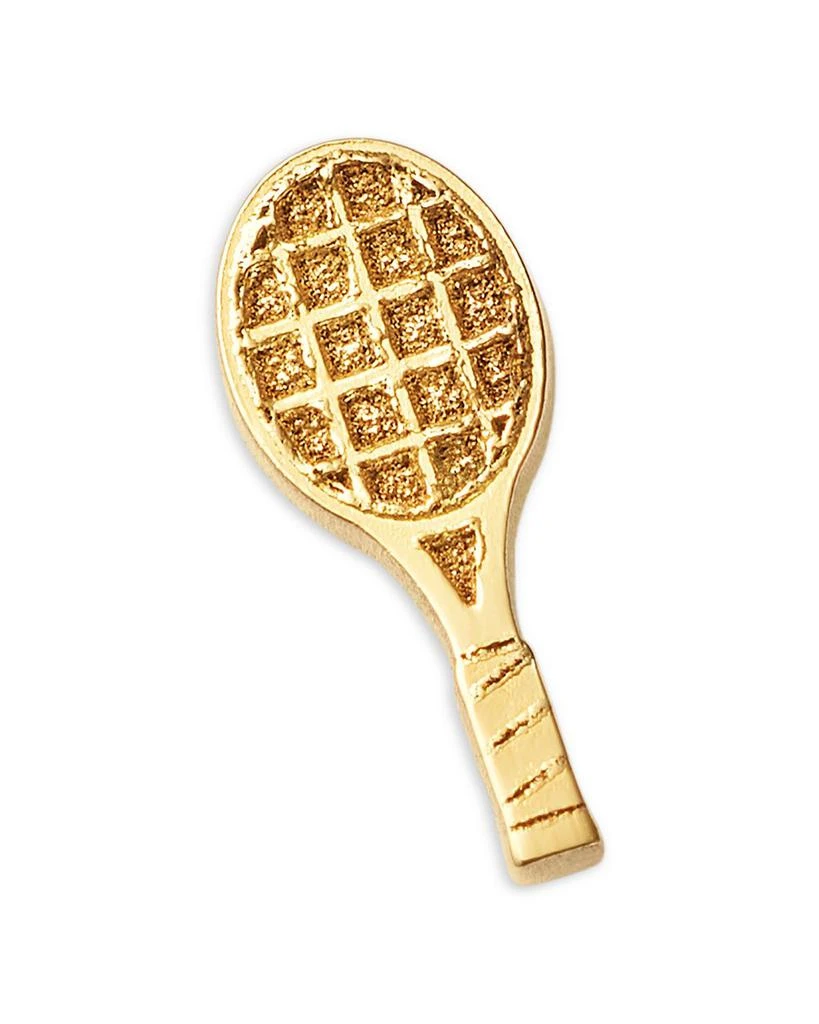Zoe Chicco 14K Yellow Gold Itty Bitty Symbols Tennis Racket Single Stud Earring 1